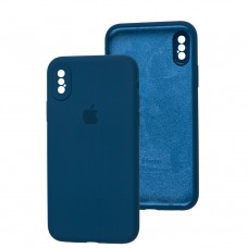 Чохол для iPhone X / Xs Slim Full camera cobalt blue