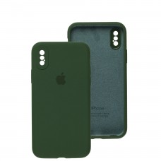 Чехол для iPhone X / Xs Slim Full camera forest green