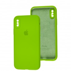 Чехол для iPhone X / Xs Slim Full camera lime green