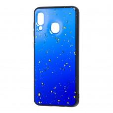 Чехол для Samsung Galaxy A20 / A30 color конфети голубой