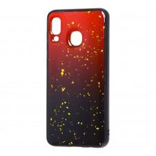 Чехол для Samsung Galaxy A20 / A30 color конфети красный
