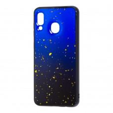 Чехол для Samsung Galaxy A20 / A30 color конфети синий