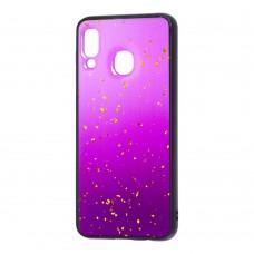 Чехол для Samsung Galaxy A20 / A30 color конфети фиолетовый