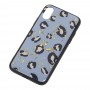 Чехол Leo Confetti для iPhone X / Xs синий леопард