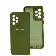 Чохол для Samsung Galaxy A33 5G Silicone Full camera зелений / army green