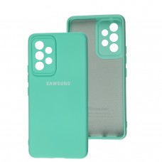 Чехол для Samsung Galaxy A53 (A536) Silicone Full camera бирюзовый / marine green