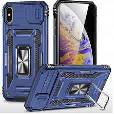 Чохол для iPhone X / Xs Camshield Army Ring синій / navy