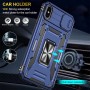 Чохол для iPhone X / Xs Camshield Army Ring синій / navy