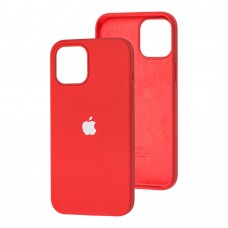 Чехол для iPhone 12 Pro Max Silicone Full красный / dark red 