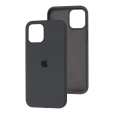 Чехол для iPhone 12 Pro Max Silicone Full серый / dark grey