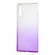 Чехол для Samsung Galaxy Note 10+ (N975) Gradient Design бело-фиолетовый