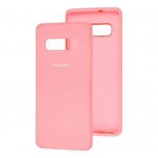 Чохол для Samsung Galaxy S10+ (G975) Silicone Full світло-рожевий