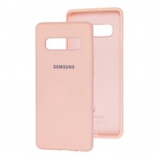 Чехол для Samsung Galaxy S10+ (G975) Silicone Full розовый песок 