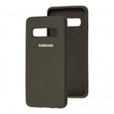 Чохол для Samsung Galaxy S10+ (G975) Silicone Full оливковий