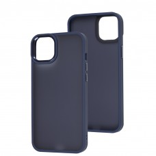 Чохол для iPhone 14 Plus Metal Bezel темно-синій