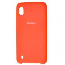 Чехол для Samsung Galaxy A10 (A105) Silky Soft Touch "ярко-розовый"