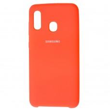 Чохол для Samsung Galaxy A20/A30 Silky Soft Touch яскраво-рожевий