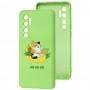 Чехол для Xiaomi Mi Note 10 Lite Wave Fancy freelance cat / mint gum