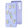 Чохол для Xiaomi Mi Note 10 Lite Wave Fancy cute bears / light purple