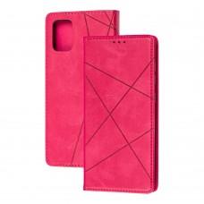 Чехол книжка Business Leather для Samsung Galaxy A71 (A715) малиновый