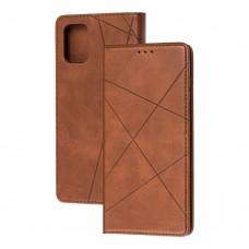 Чехол книжка Business Leather для Samsung Galaxy A71 (A715) коричневый