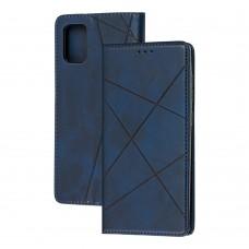 Чехол книжка Business Leather для Samsung Galaxy A71 (A715) синий