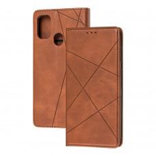 Чехол книжка Business Leather для Samsung Galaxy M21 / M30s коричневый