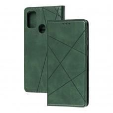 Чехол книжка Business Leather для Samsung Galaxy M21 / M30s зеленый