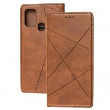 Чехол книжка Business Leather для Samsung Galaxy M31 (M315) коричневый