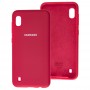 Чехол для Samsung Galaxy A10 (A105) Silicone Full розово-красный