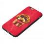 Чохол Embroider Animals для iPhone 6 Jeans червоний "собака з шарфом"