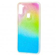 Чехол для Samsung Galaxy A11 / M11 Wave confetti радуга