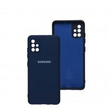 Чехол для Samsung Galaxy A51 (A515) Silicone Full camera синий / midnight blue