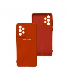 Чехол для Samsung Galaxy A73 Silicone Full camera красный
