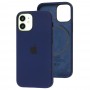 Чехол для iPhone 12 / 12 Pro MagSafe Silicone Full Size deep navy