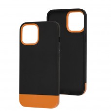 Чехол для iPhone 12 Pro Max Bichromatic black / orange