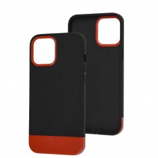 Чехол для iPhone 12 Pro Max Bichromatic black / red
