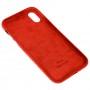 Чехол для iPhone Xr Alcantara 360 красный