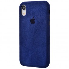 Чохол для iPhone Xs Max Alcantara 360 темно-синій