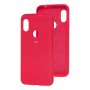 Чехол для Xiaomi Redmi Note 6 Pro Silicone Full розово-красный