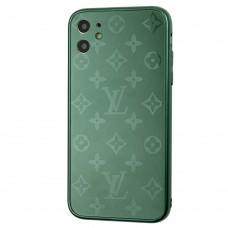 Чехол для iPhone 11 glass LV зеленый