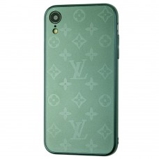 Чохол для iPhone Xr glass LV зелений