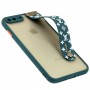 Чохол для iPhone 7 Plus / 8 Plus WristBand LV зелений / білий