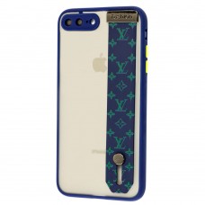 Чехол для iPhone 7 Plus / 8 Plus WristBand LV синий / зеленый