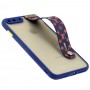 Чехол для iPhone 7 Plus / 8 Plus WristBand LV синий / красный