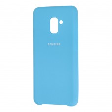 Чехол для Samsung Galaxy A8+ 2018 (A730) Silky Soft Touch голубой