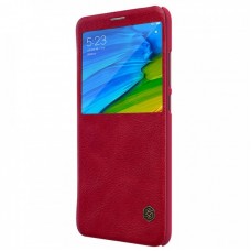Чехол Nillkin Qin для Xiaomi Redmi Note 5 Pro / Note 5 с окном красный