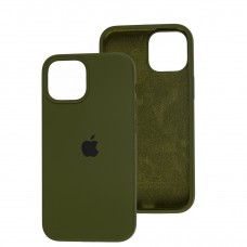 Чохол для iPhone 13 mini Silicone Full зелений / army green
