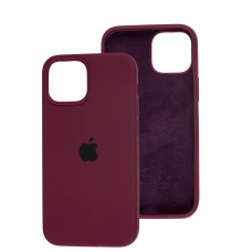 Чехол для iPhone 13 mini Silicone Full бордовый / plum