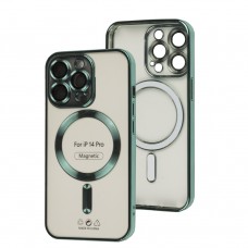 Чехол для iPhone 13 Pro Fibra Chrome MagSafe light green